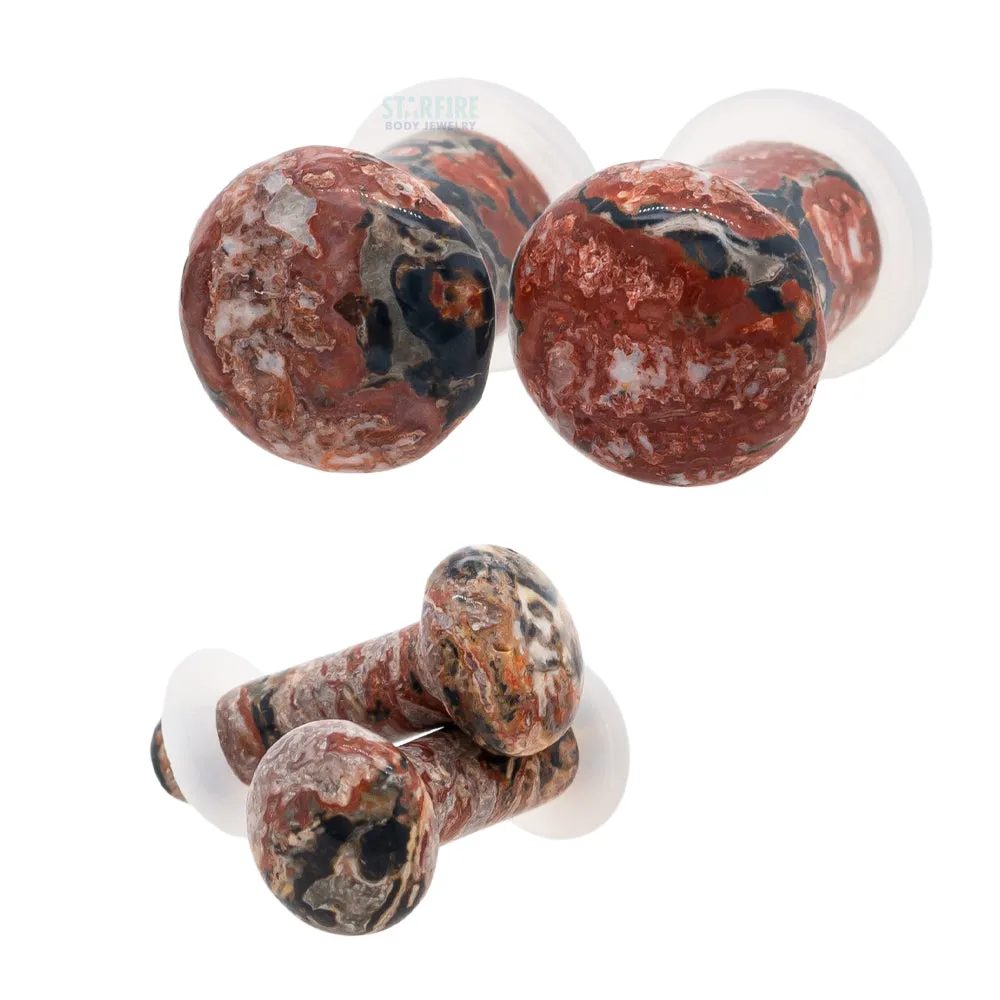 Stone Plugs - Leopardskin Jasper