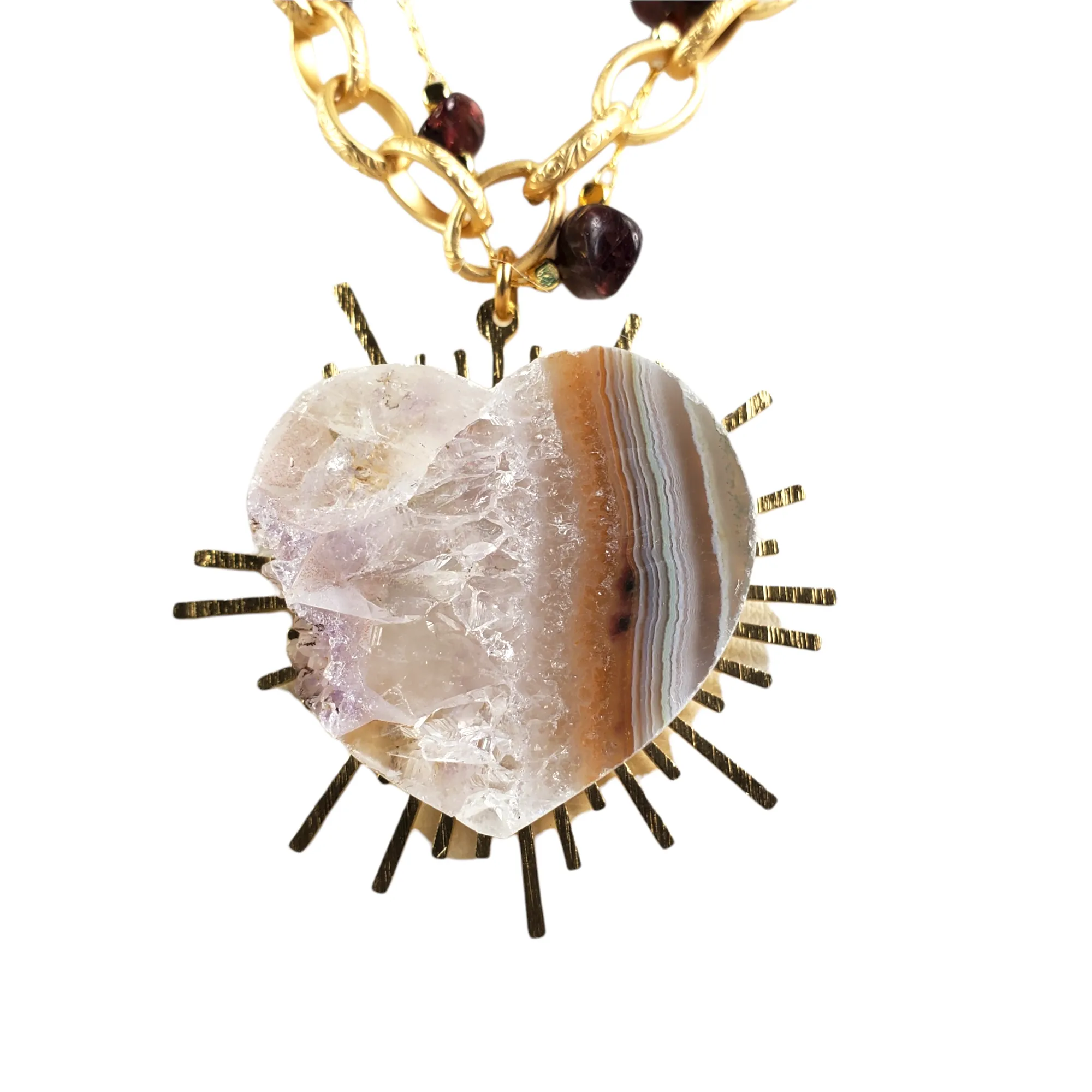 The Deliah Amethyst Stalactite Heart Collection