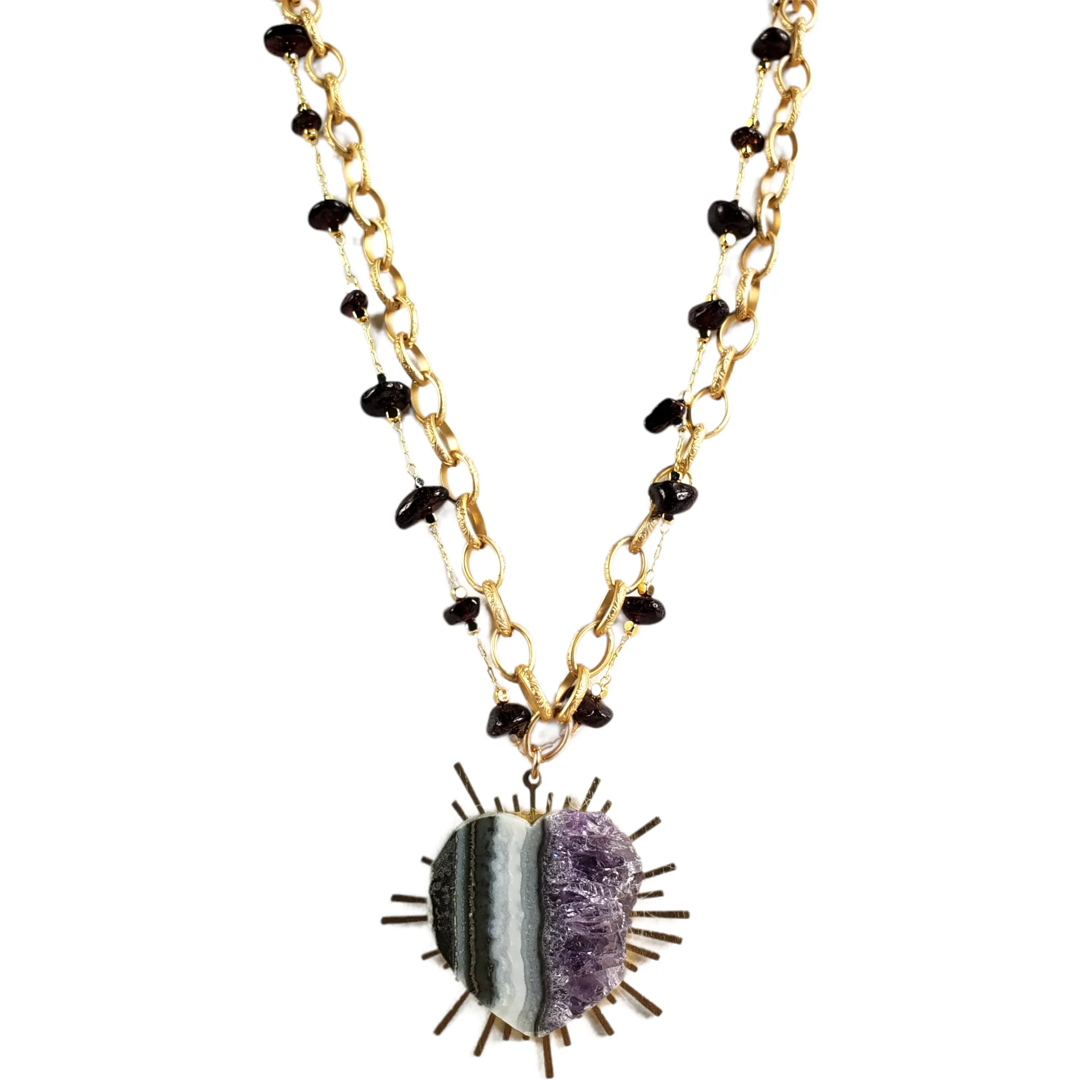 The Deliah Amethyst Stalactite Heart Collection