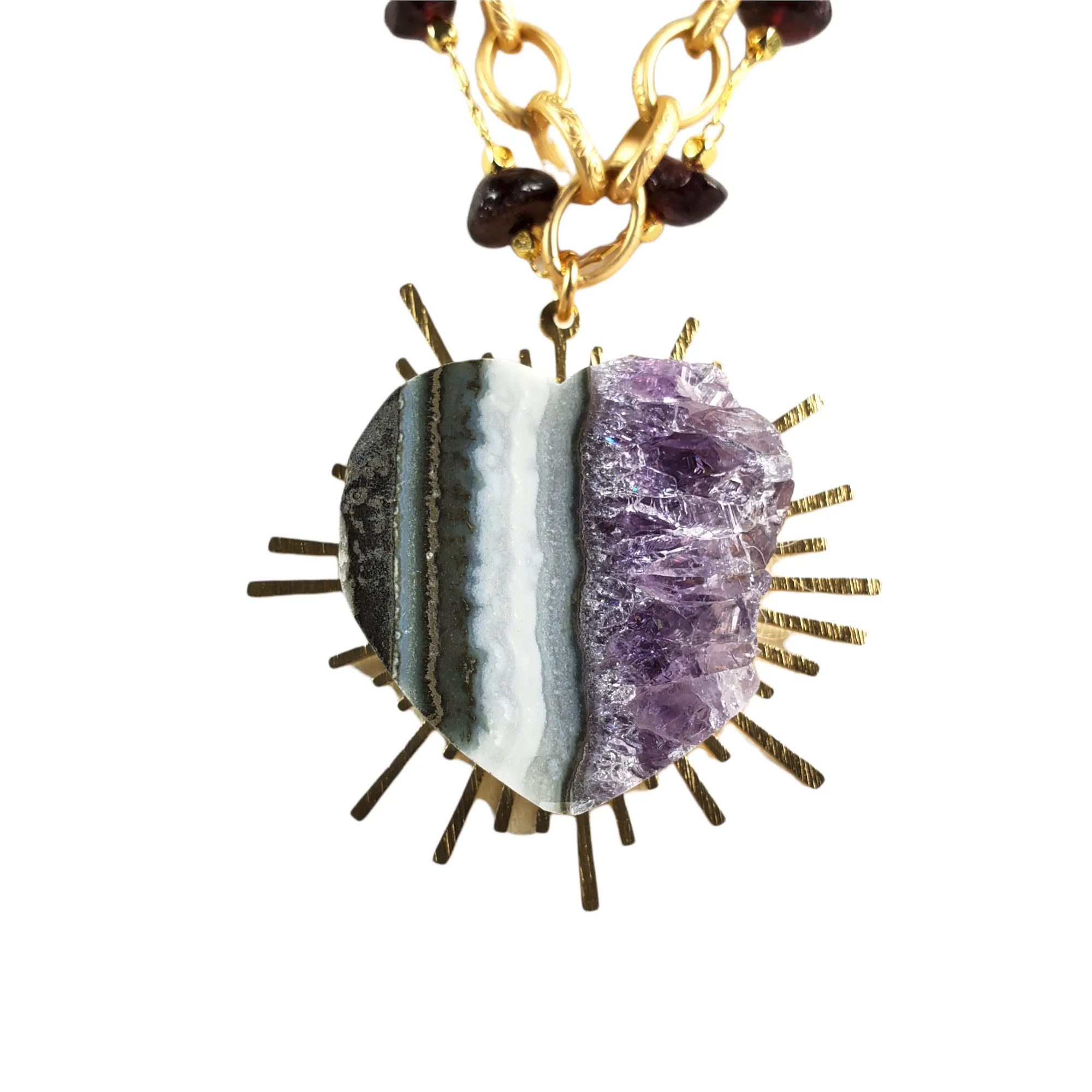 The Deliah Amethyst Stalactite Heart Collection