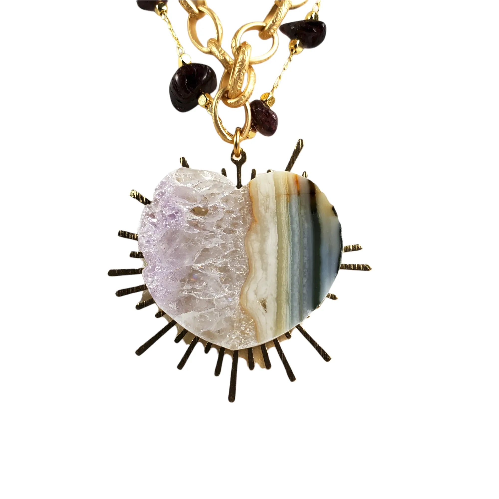 The Deliah Amethyst Stalactite Heart Collection