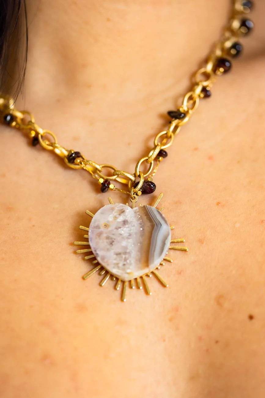 The Deliah Amethyst Stalactite Heart Collection