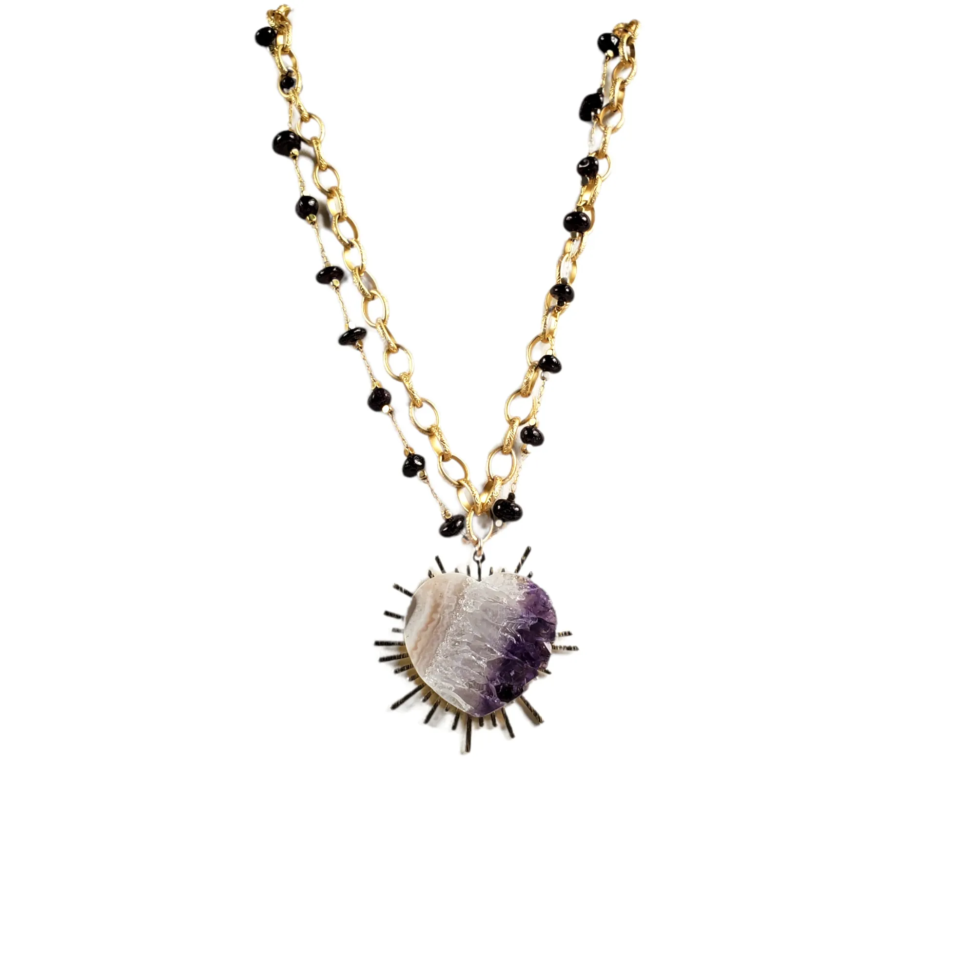 The Deliah Amethyst Stalactite Heart Collection