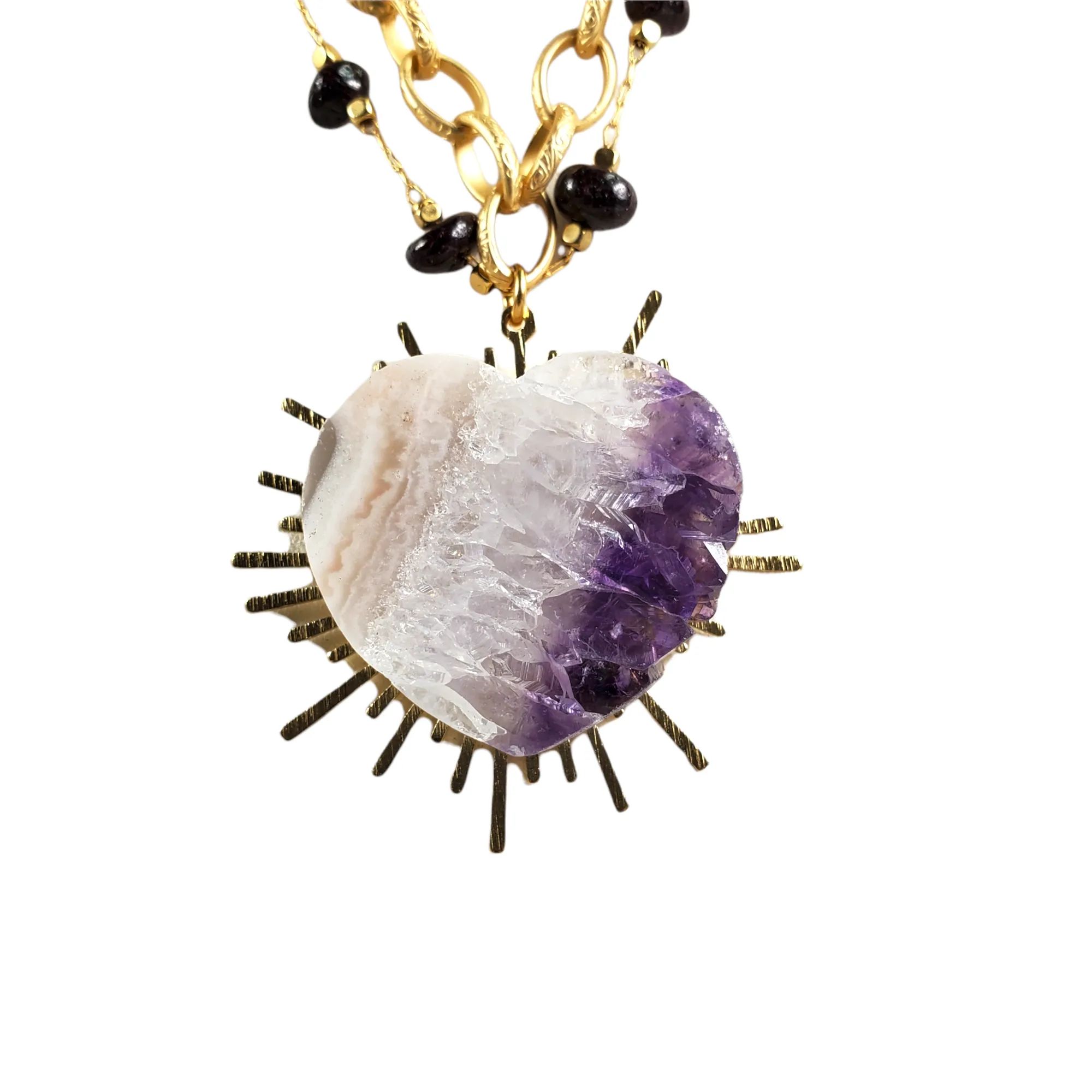 The Deliah Amethyst Stalactite Heart Collection