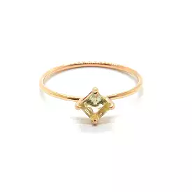 Tiny Square Ring 9K Rose Gold, Sunstone