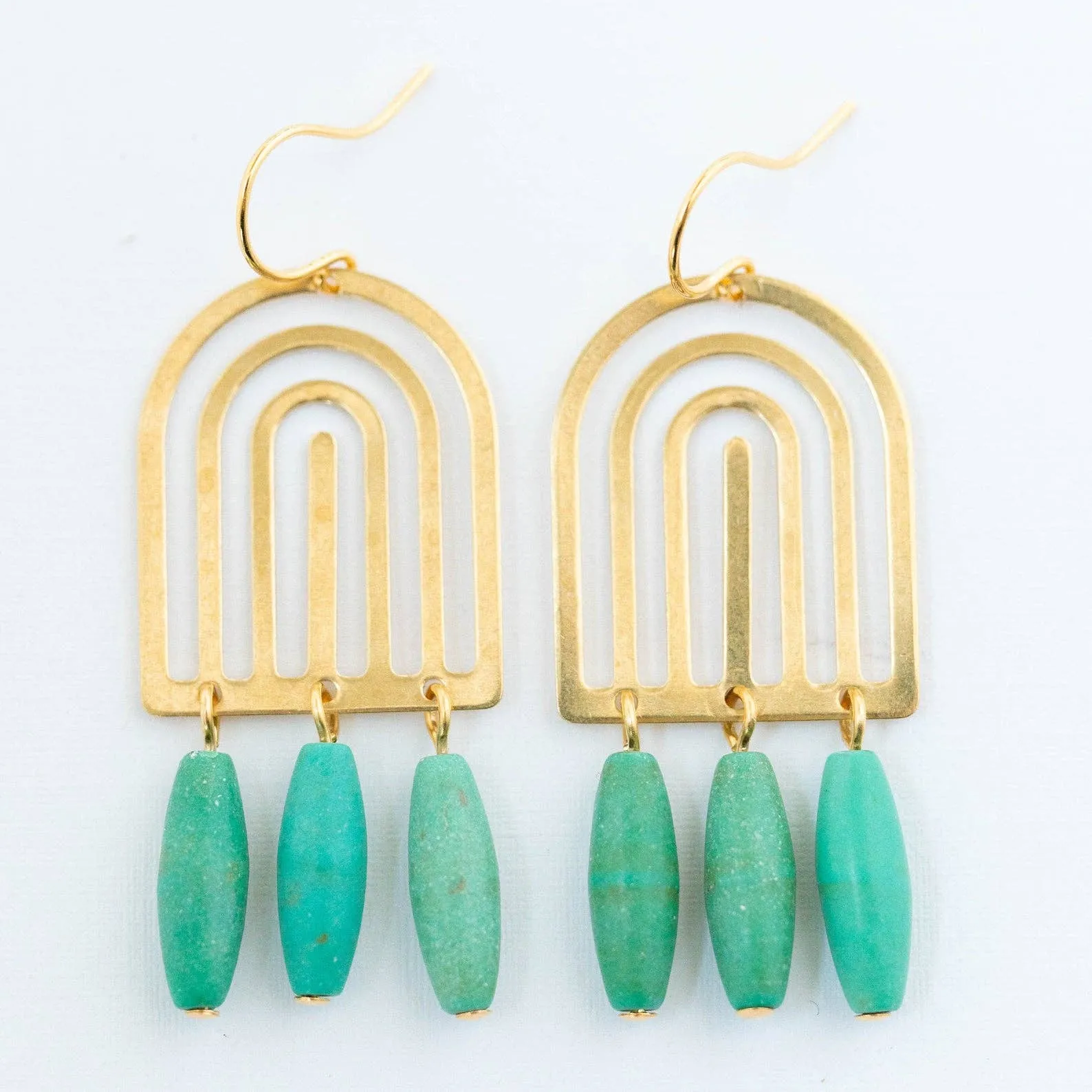 Turquoise Arch Earrings