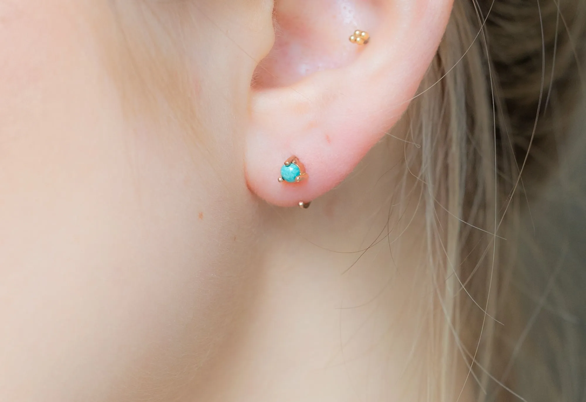 Turquoise Huggie Earrings