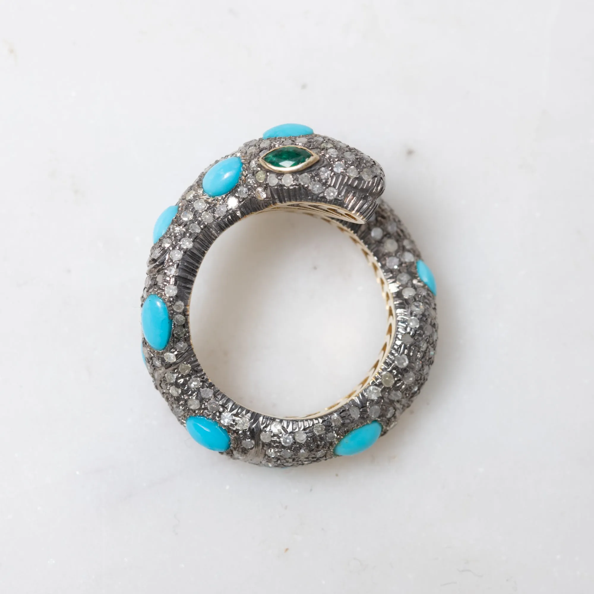 Turquoise Snake Ring