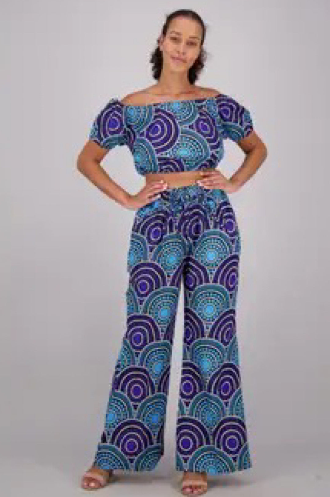 Turquoise Two Piece Pant Set