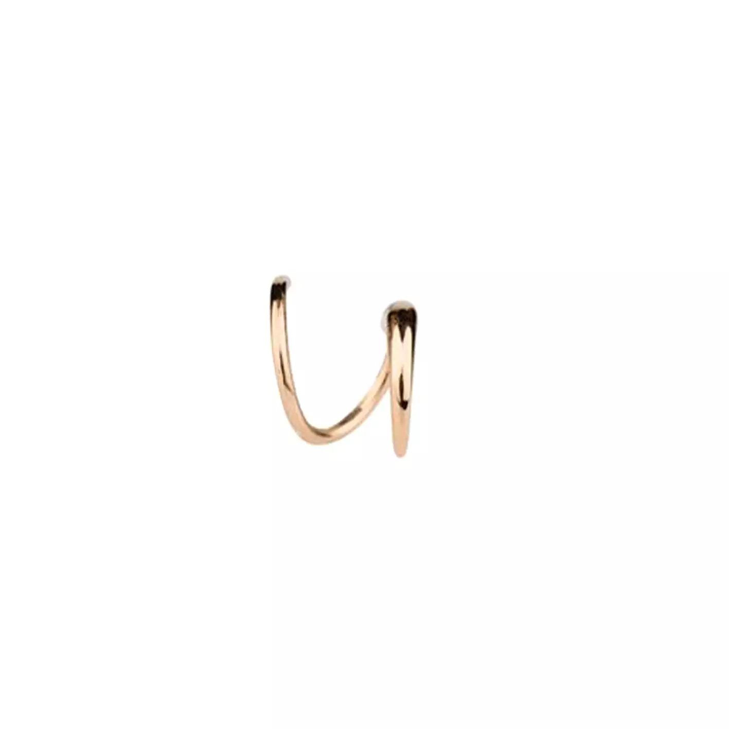 Tusk Twirl Earring, Rose Gold