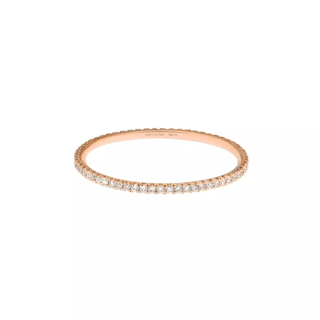 Vanrycke Officiel 18ct Rose Gold and Diamond Ring