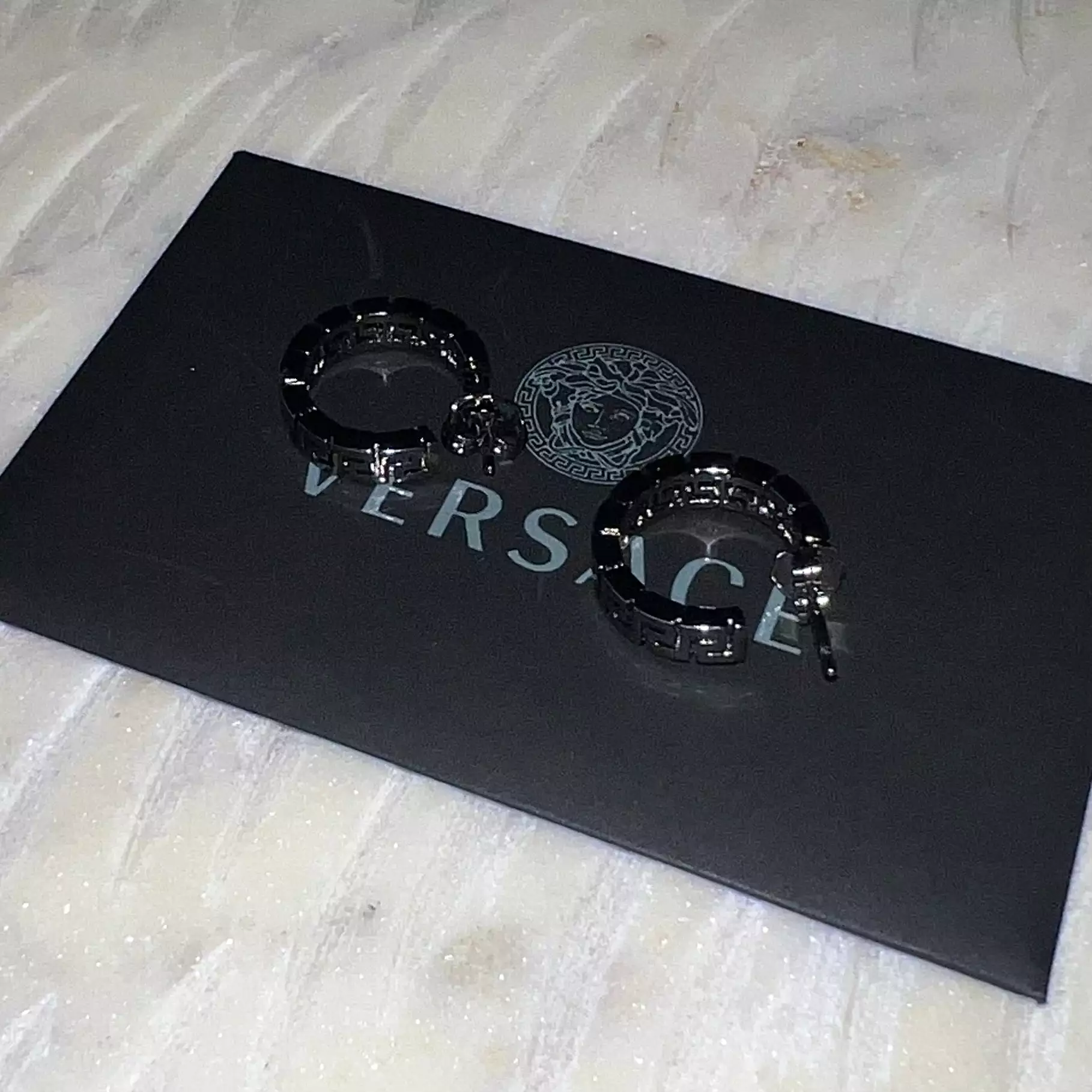 Versace Greca Hoop Earrings