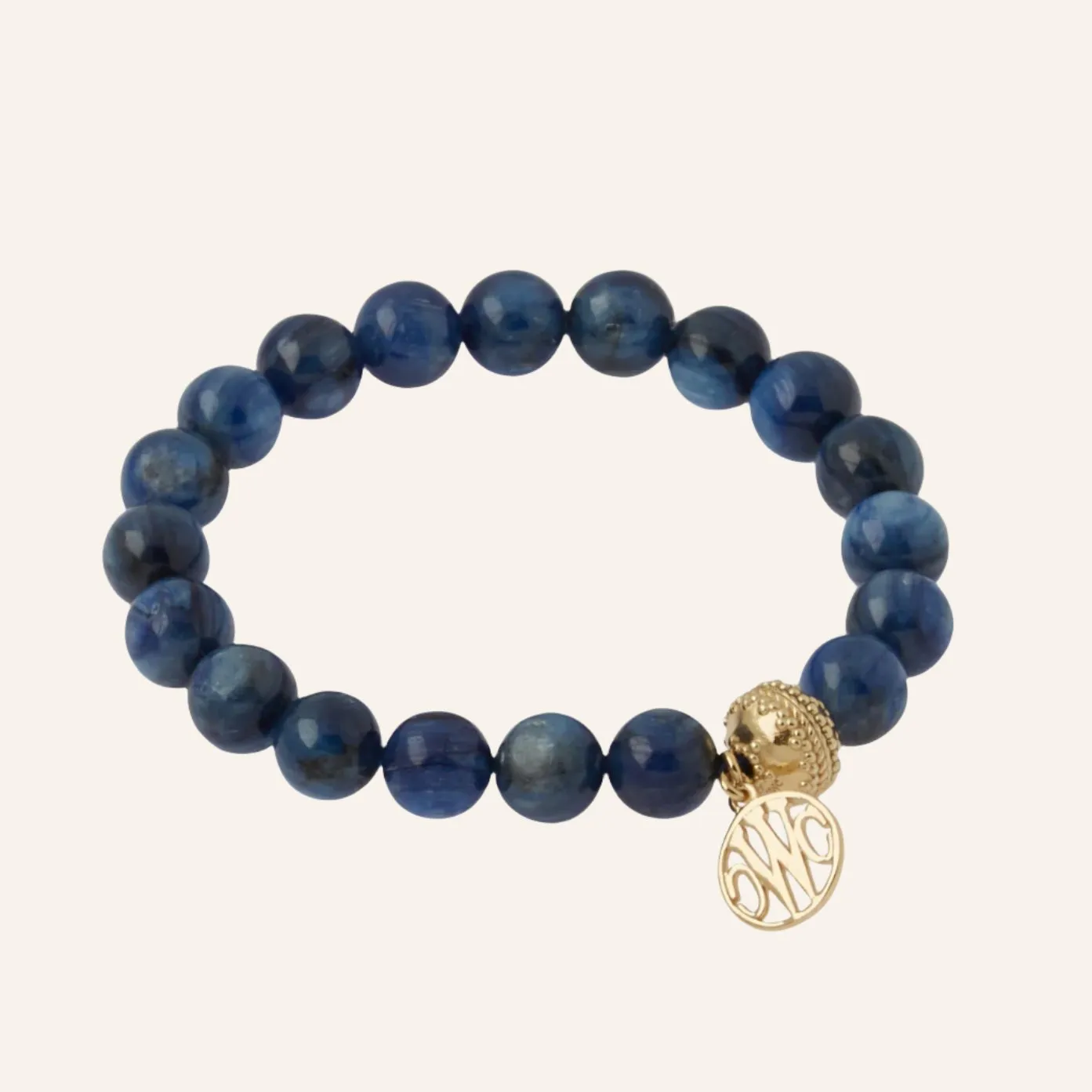 Victoire Kyanite 10.5mm Stretch Bracelet