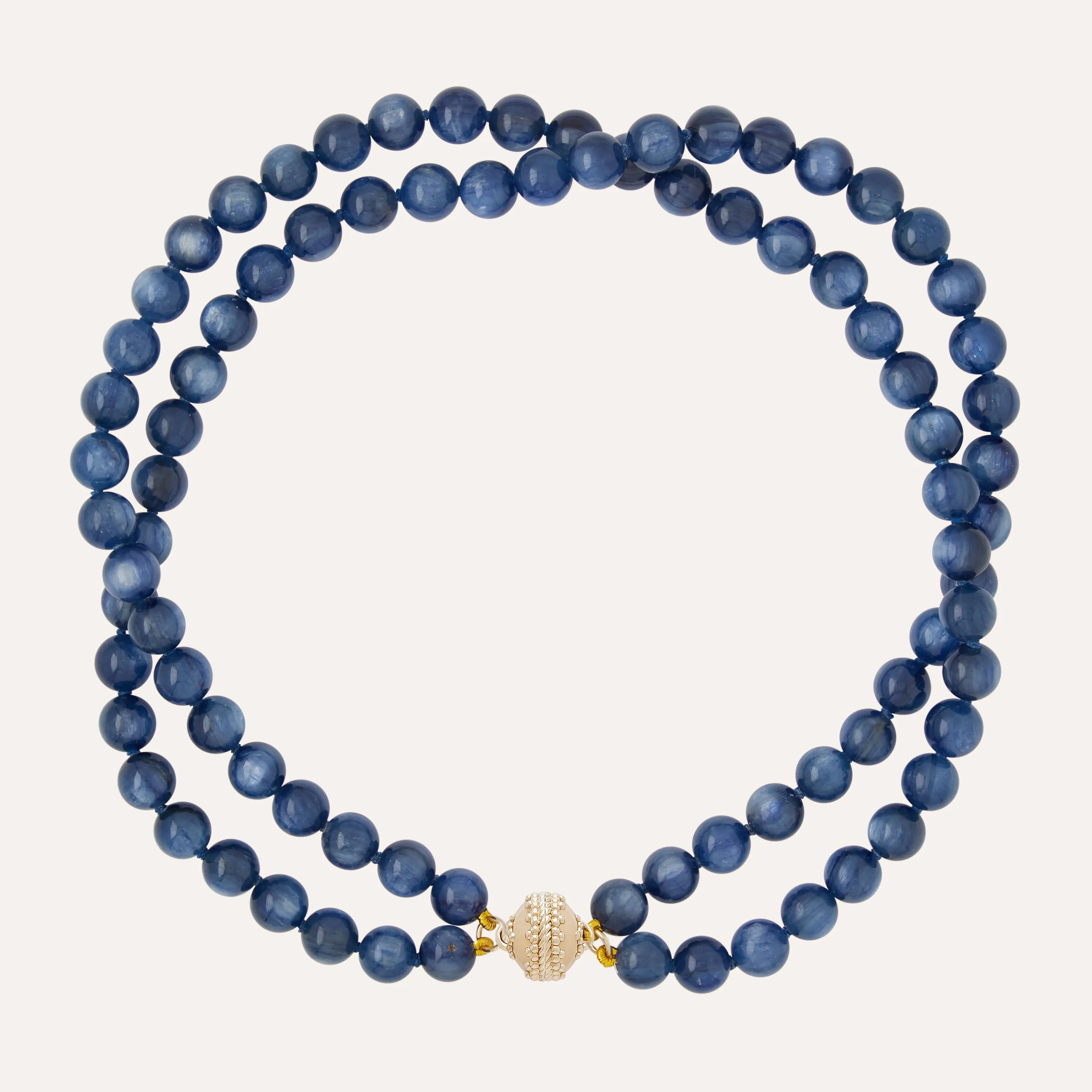 Victoire Kyanite 9mm Double Strand Necklace