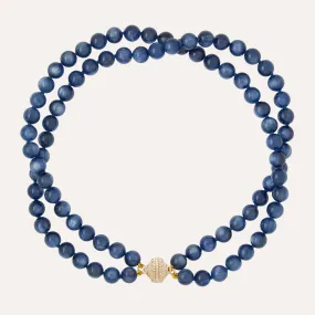 Victoire Kyanite 9mm Double Strand Necklace