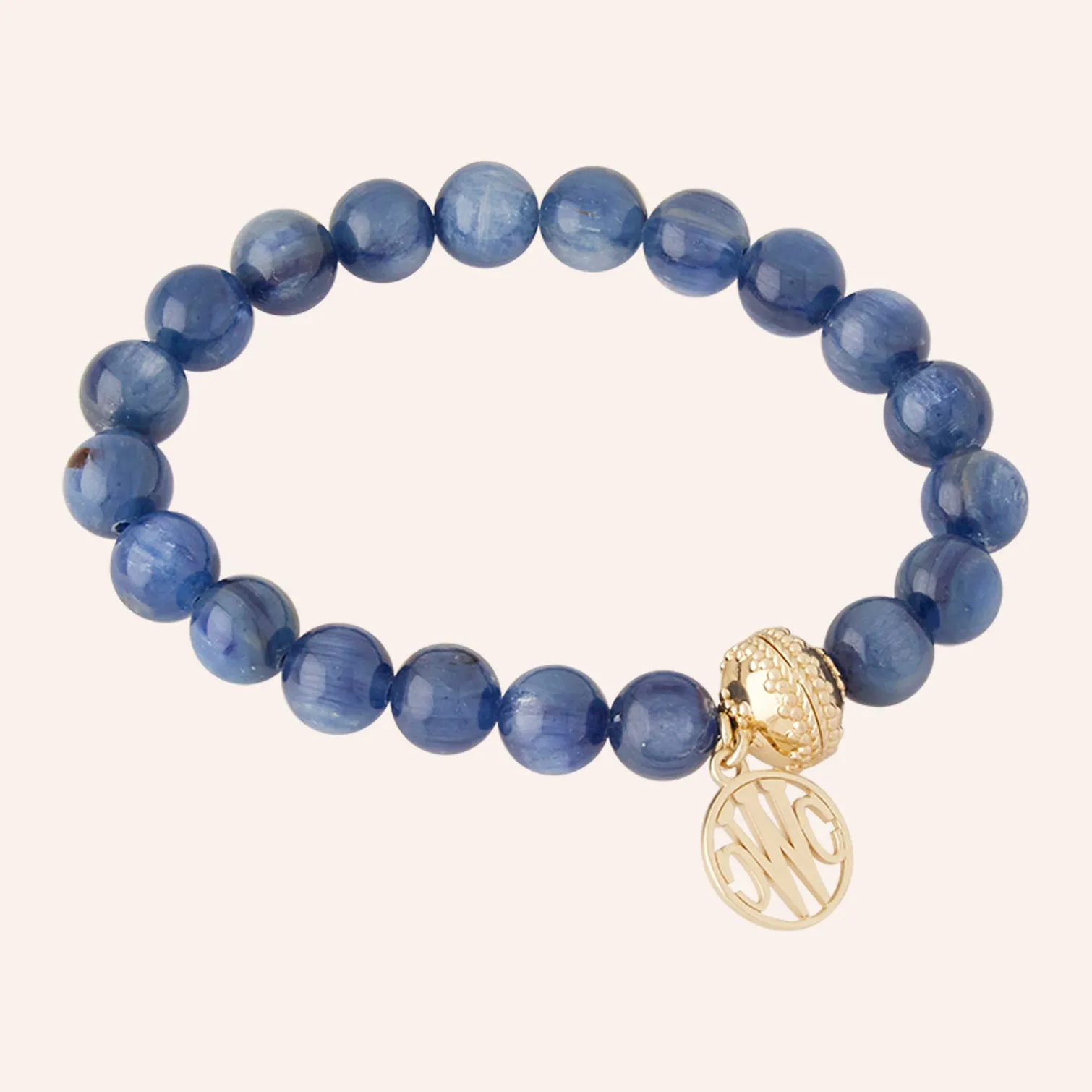 Victoire Medium Blue Kyanite 9mm Stretch Bracelet