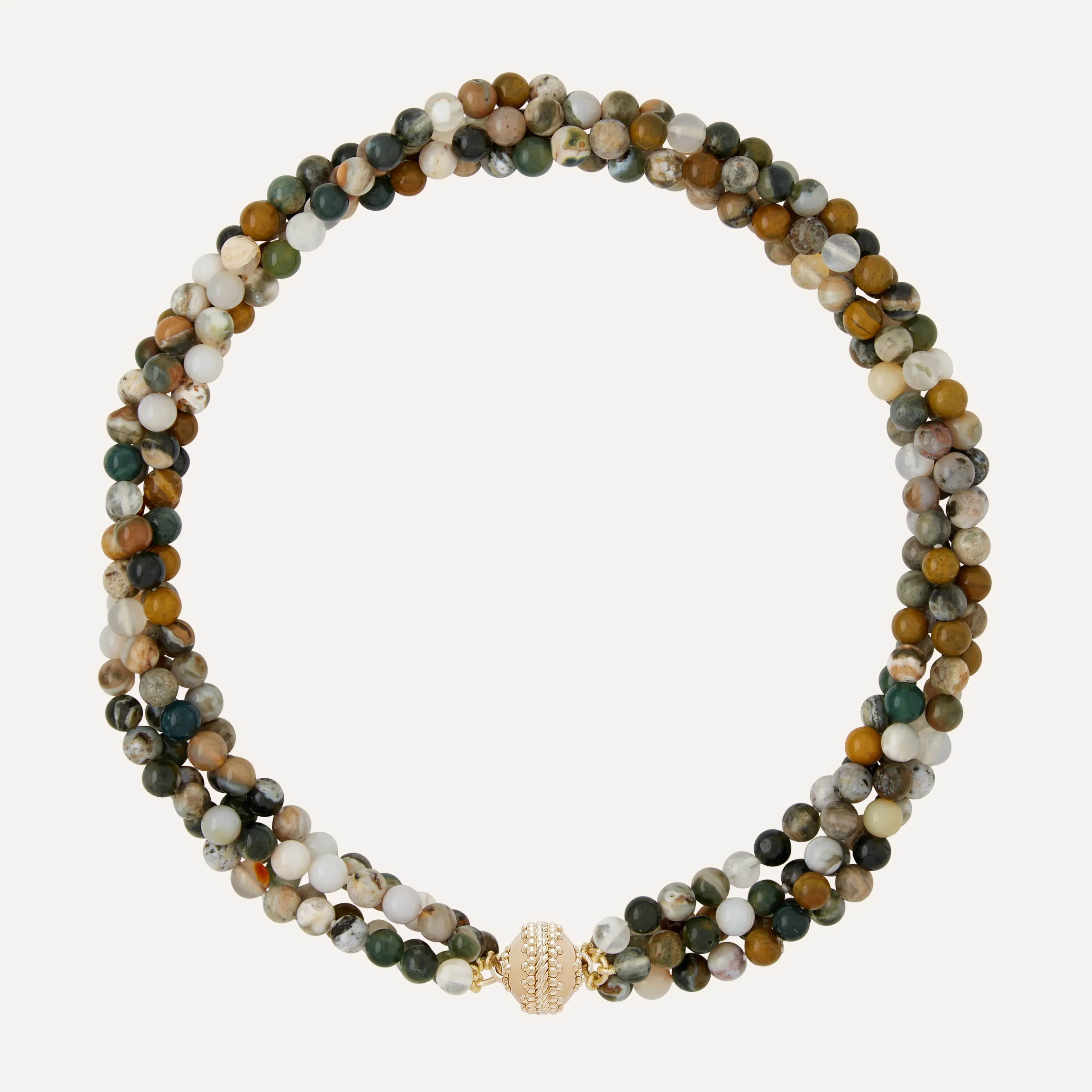 Victoire Ocean Jasper 6mm Multi-Strand Necklace