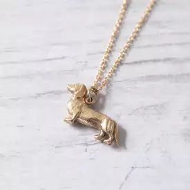 Vintage 9ct Gold Dachshund Sausage Dog Charm Pendant