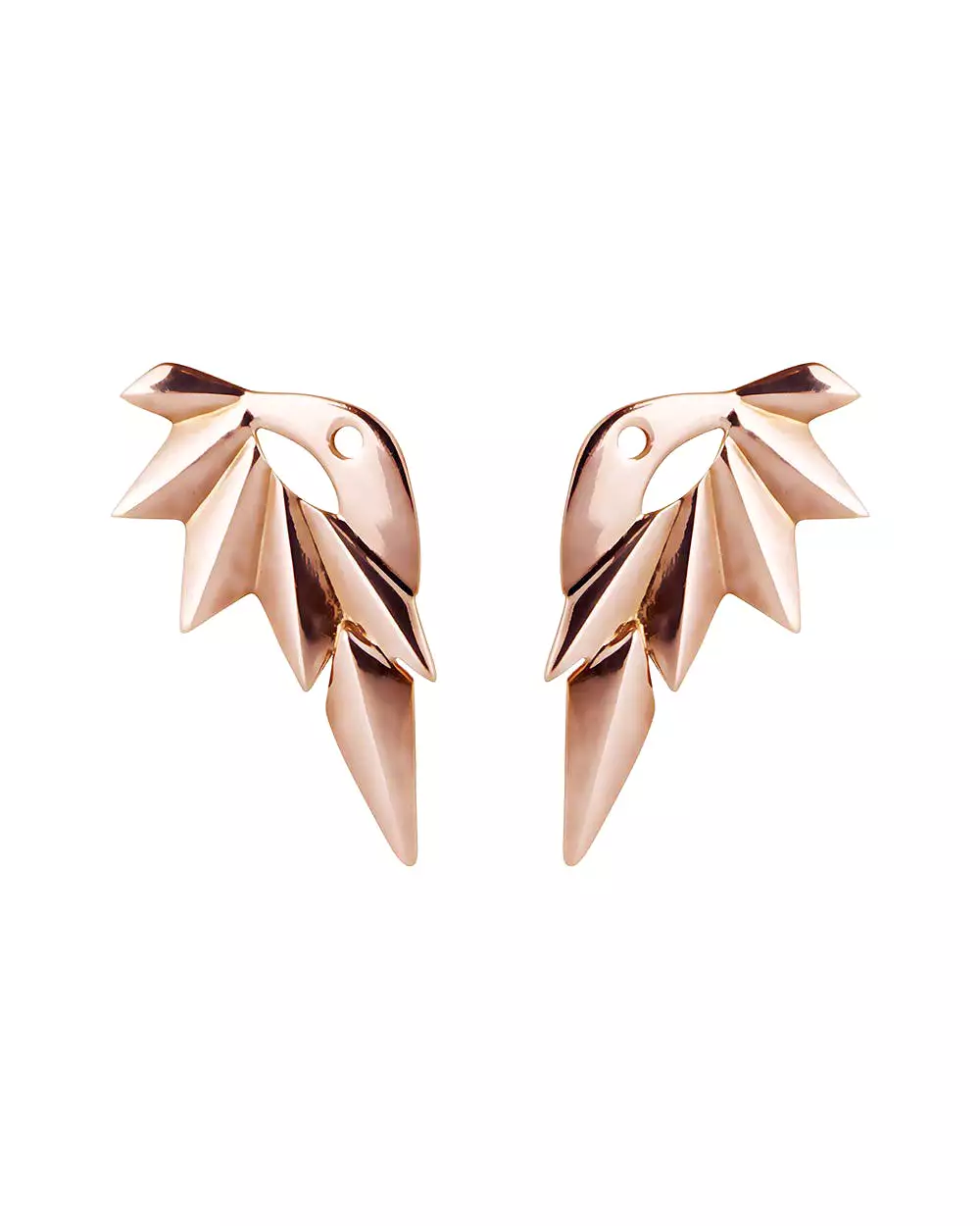 Wing Reverse Earring, Rose Gold