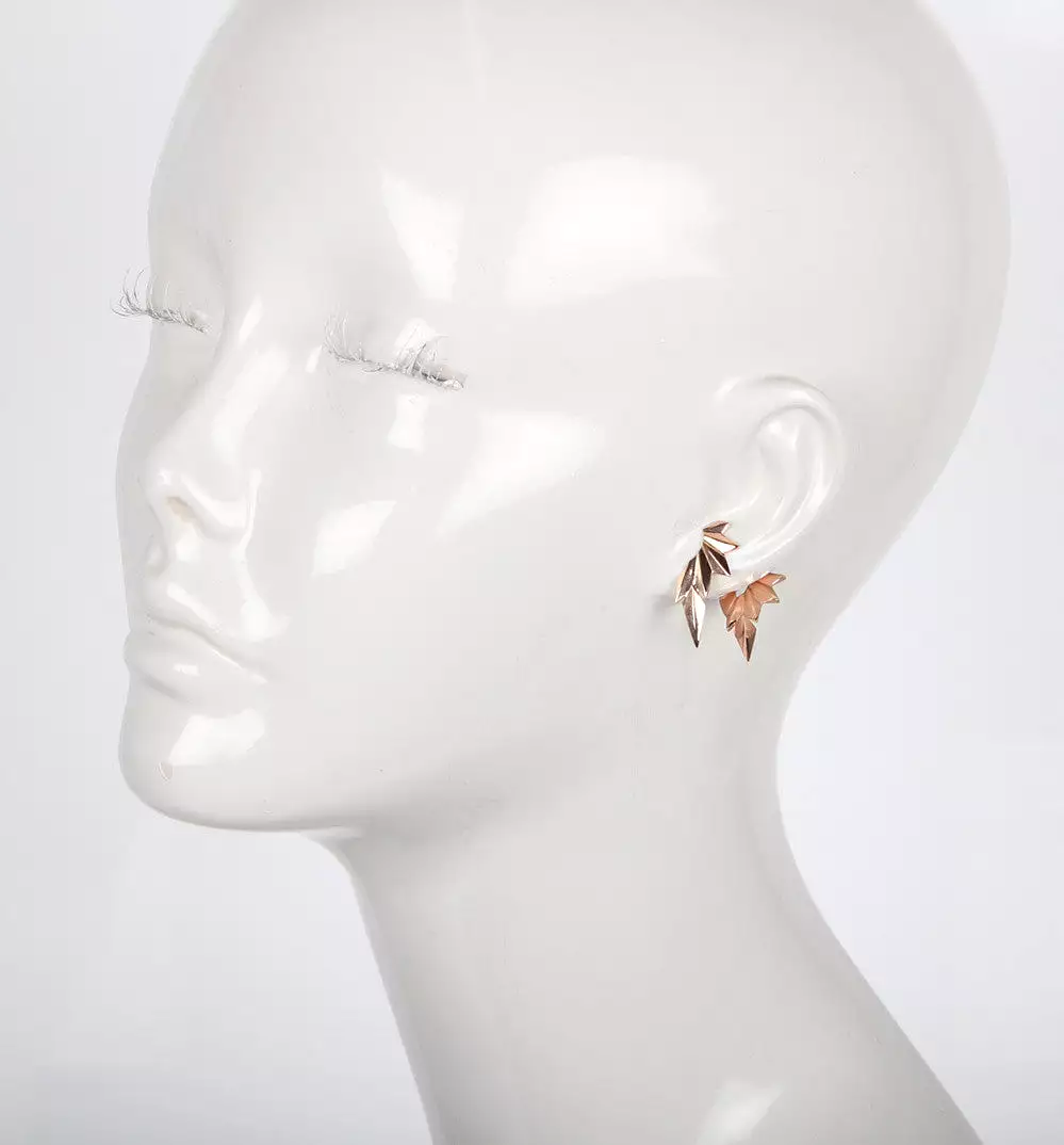 Wing Reverse Earring, Rose Gold