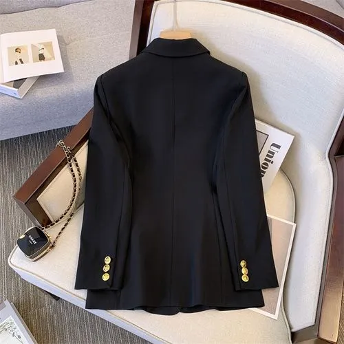 Women's Coat Long Sleeve Blazers Business Classic Style Solid Color