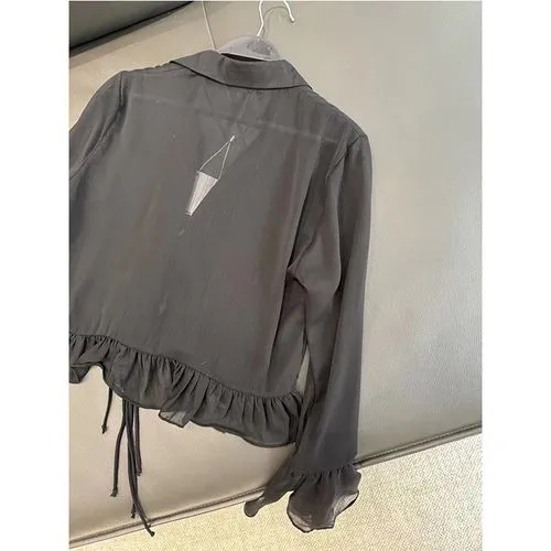 Women's Coat Long Sleeve Blouses Elegant Streetwear Solid Color