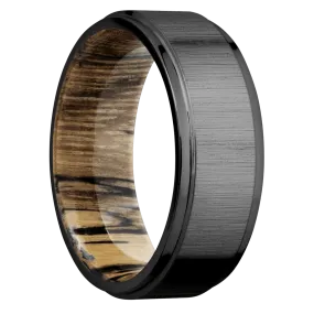 Zirconium with Crosssatinblack , Polish Finish and Spalted Tamarind